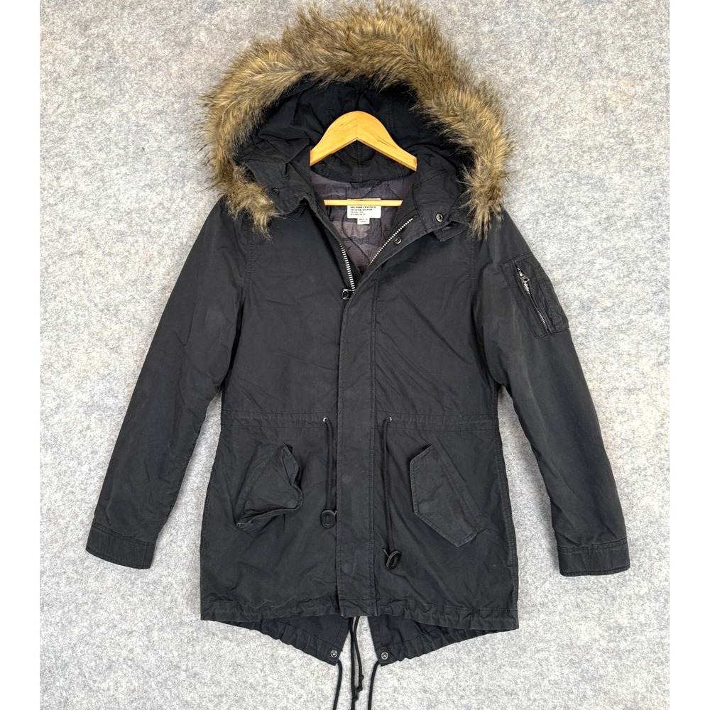 Alpha Industries Parka Jacket‎ Womens XS J-4 Impact Fishtail Faux Fur Lined Coat